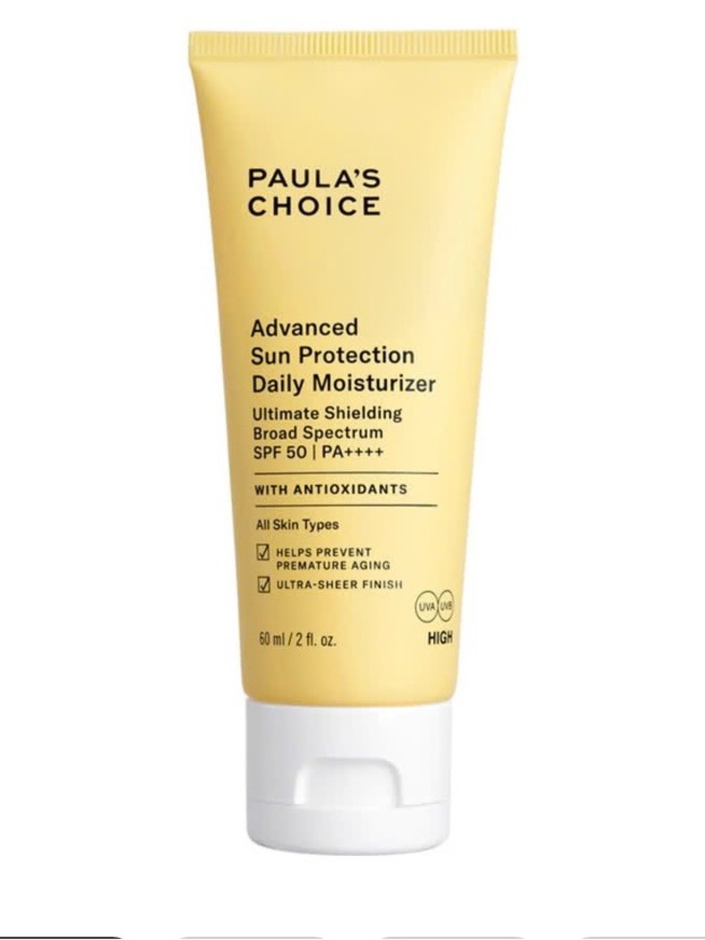 Paula's Choice Yellow Daily SPF 50 Sun Protection Moisturizer